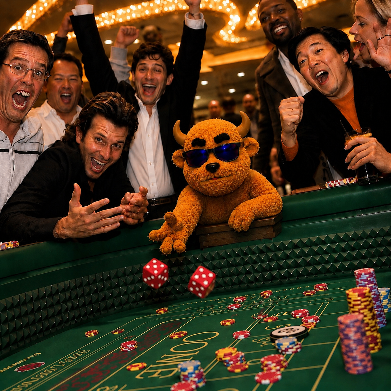 Mumpsy winning at the craps table